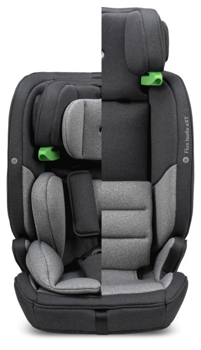 Osann Flux Isofix eXT i-Size Booster Seat - Secure Full Harness Up to 6 Years & 23 kg with NEW Sensor for Easy Installation - Universe Grey - Image 5