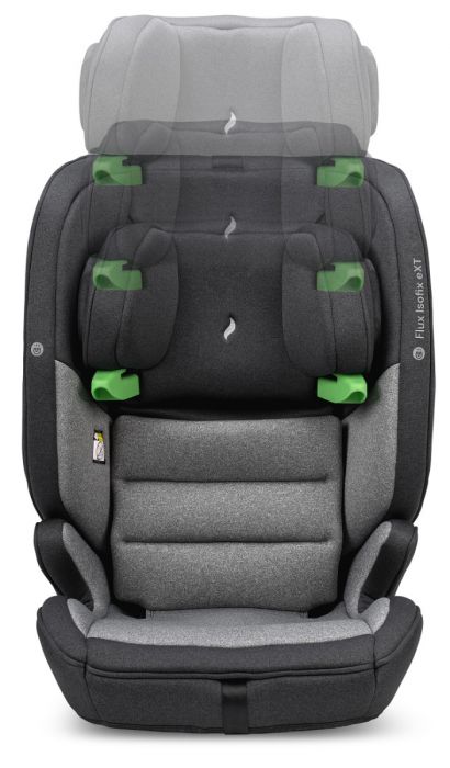 Osann Flux Isofix eXT i-Size Booster Seat - Secure Full Harness Up to 6 Years & 23 kg with NEW Sensor for Easy Installation - Universe Grey - Image 13