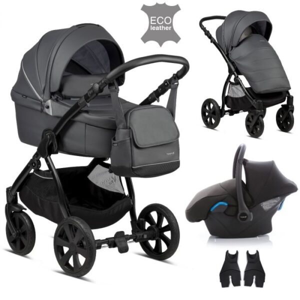 Noordi FJORDI 3 IN 1 Travel System - Leather Finish Shadow Grey