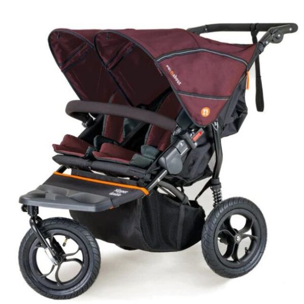 Out'n'About Nipper Double V5 Pushchair Lightweight, all-terrain buggy for two, suitable from birth to 4 years - Brambleberry
