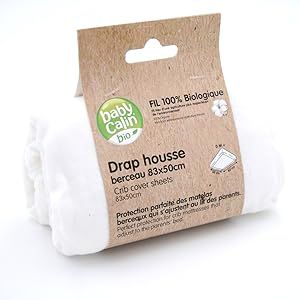 Babycalin Bio Organic Cotton Fitted Sheet for Co-Sleepers, 83 x 50cm - White