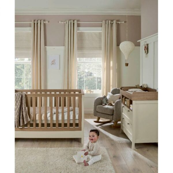 Mamas & Papas Harwell 2-Piece Cotbed with Dresser Changer Set – Cashmere